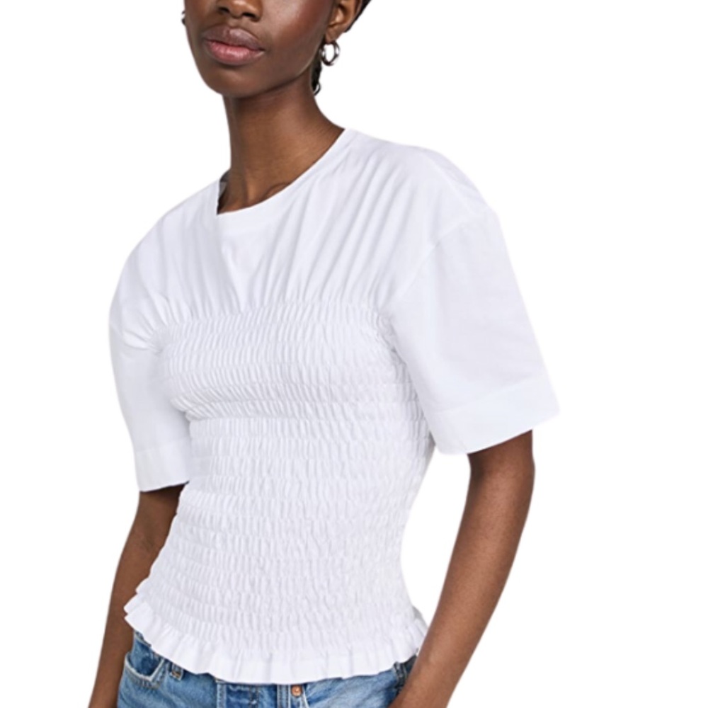 White Smocked Top